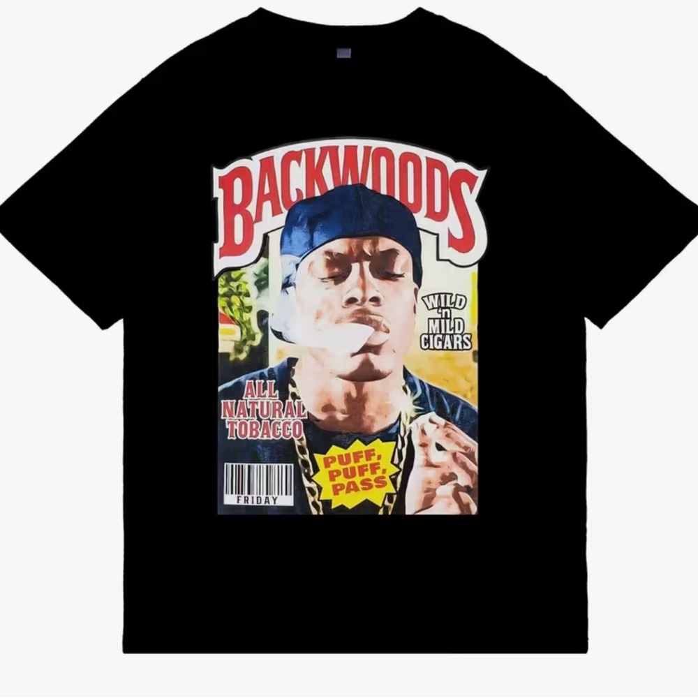 Backwoods Black Graphic Tee Size L